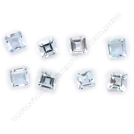 Aquamarine – 5ct. - 8 stones square