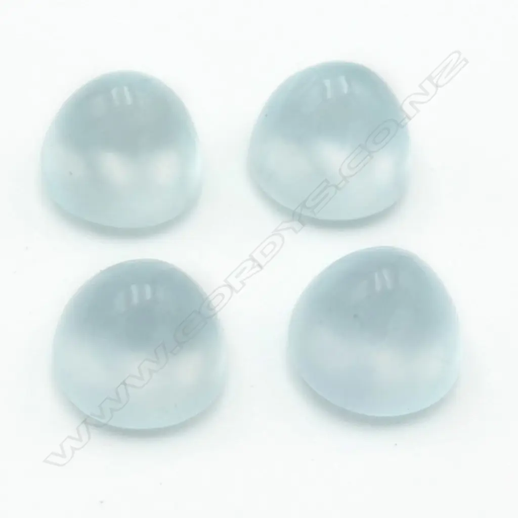 Aquamarine – 11ct. - 4 stones cabochons Image 1++