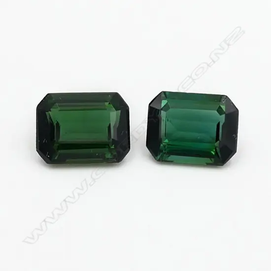 Tourmaline – 4.36ct. - 2 stones rectangular with corners cut