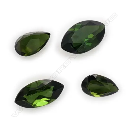 Tourmaline – 2.25ct. - 4 stones 2 pear shape and cut