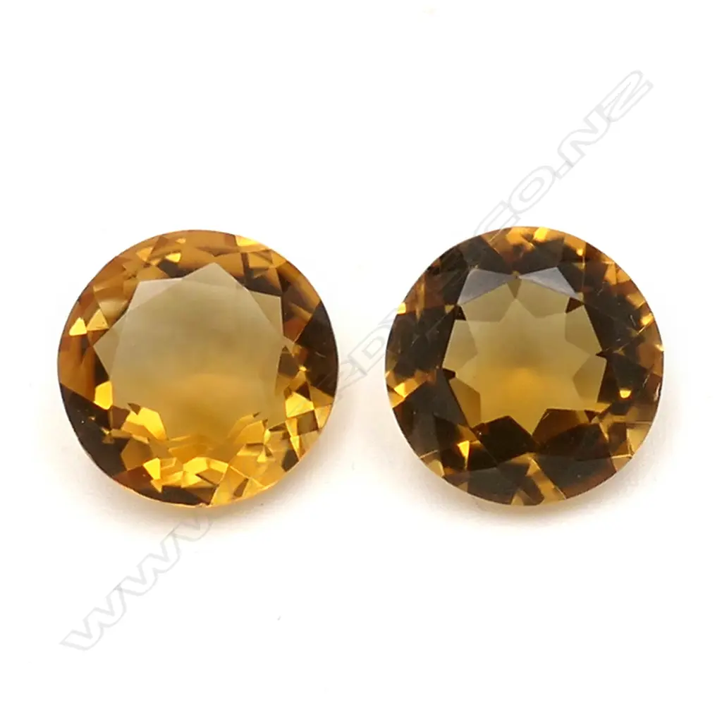 Citrine – 7.8ct. - pair round Image 1++