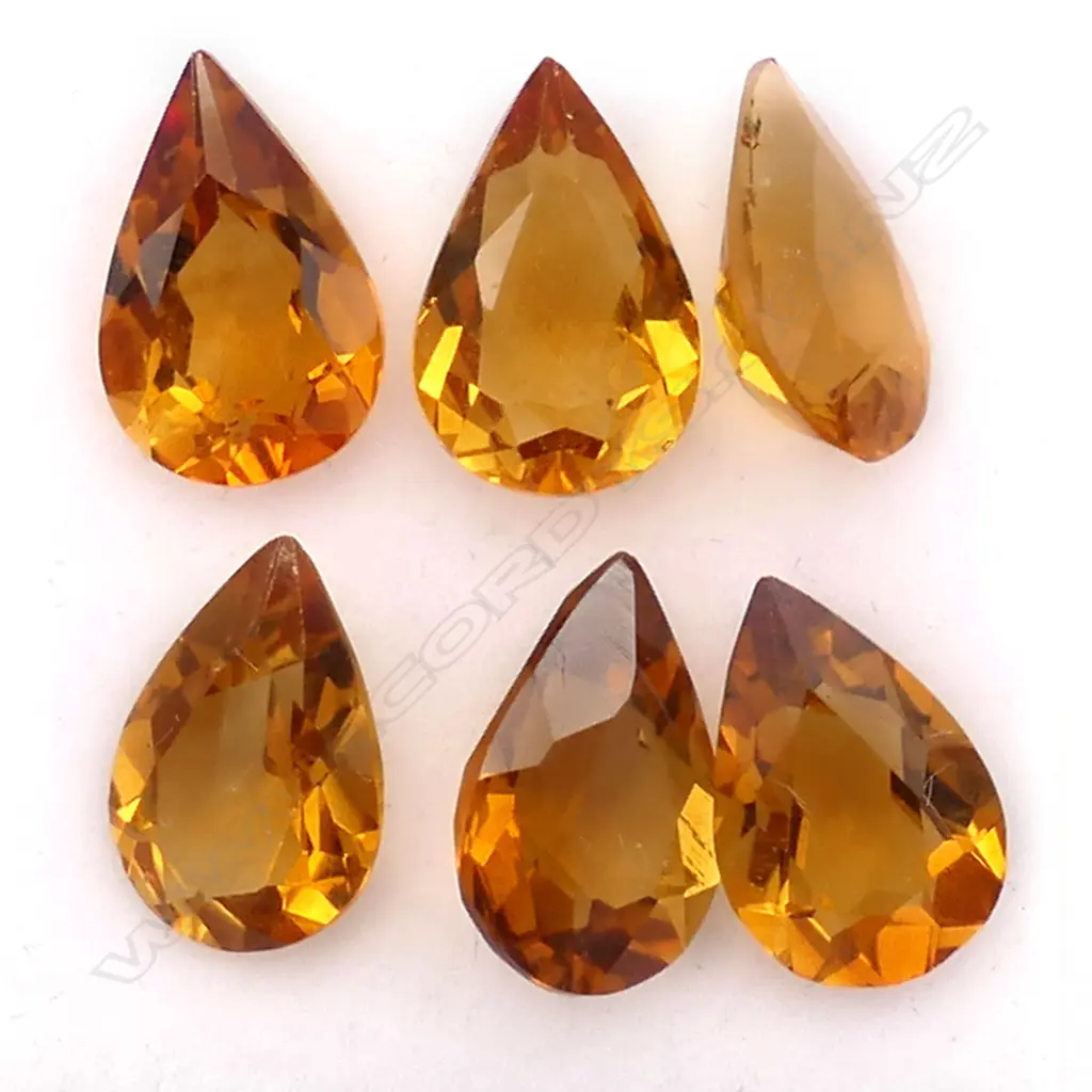 Citrine – 5.86ct. - 6 stones pear Image 1++