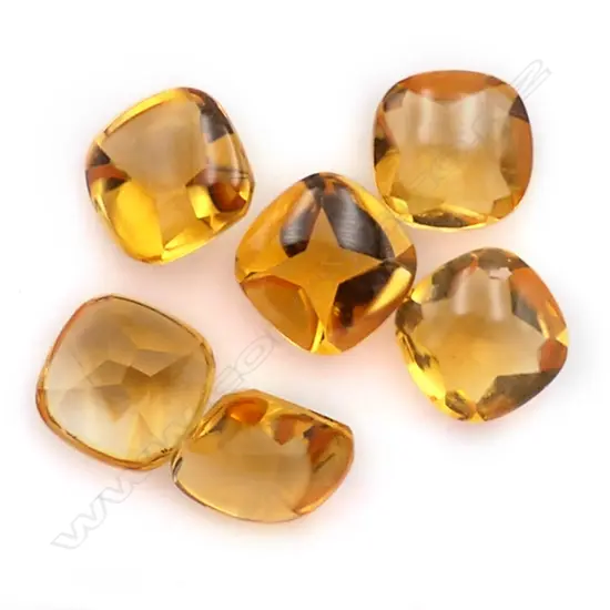 Citrine – 5ct. - 6 stones square with round corners