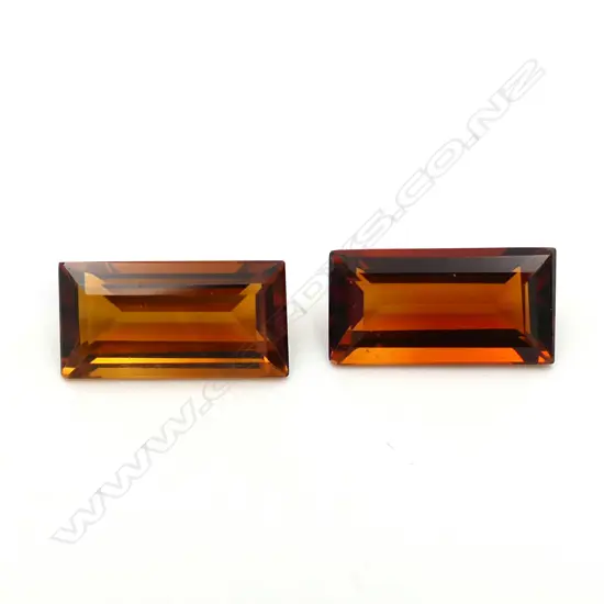 Citrine – 4.2ct, pair rectangular