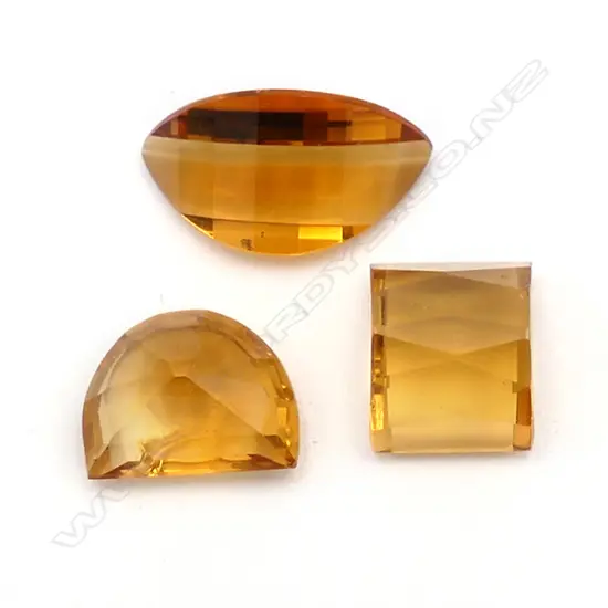 Citrine – 6.2ct. - 3 stones sample stones