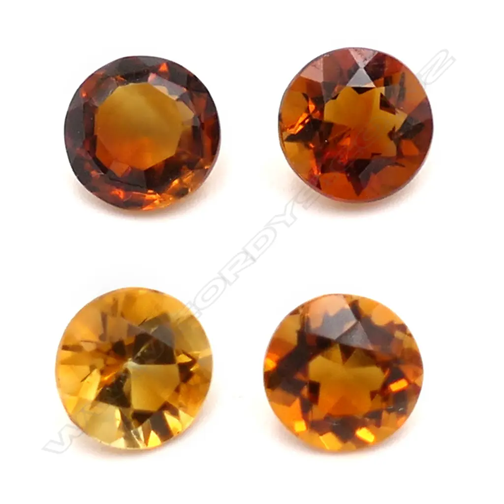 Citrine – 5ct. - 4 stones round Image 1++