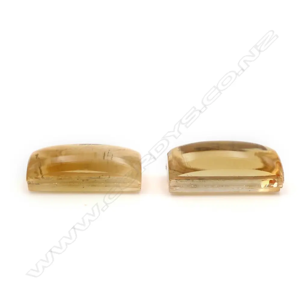 Citrine – 11.25ct. - 2 stones rectangular cabochons Image 1++