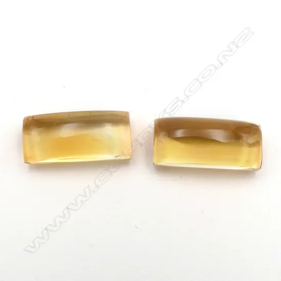 Citrine – 11.25ct. - 2 stones rectangular cabochons