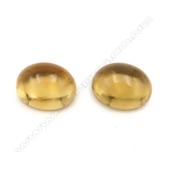 Citrine – 10.18ct. - 2 stones oval cabochon