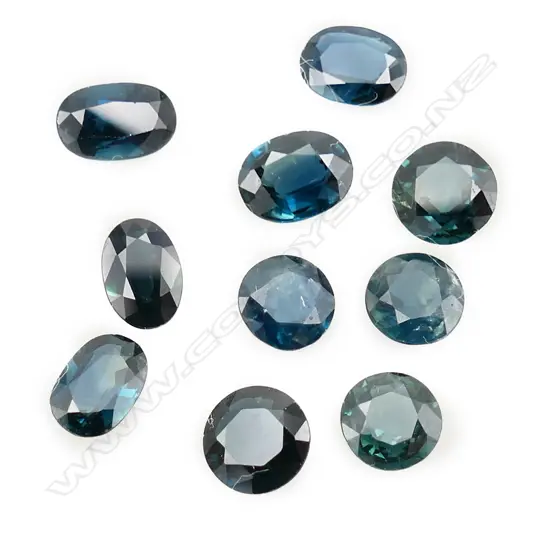 Sapphire – 6.56ct. - 10 stones mixed lot of round and oval stones