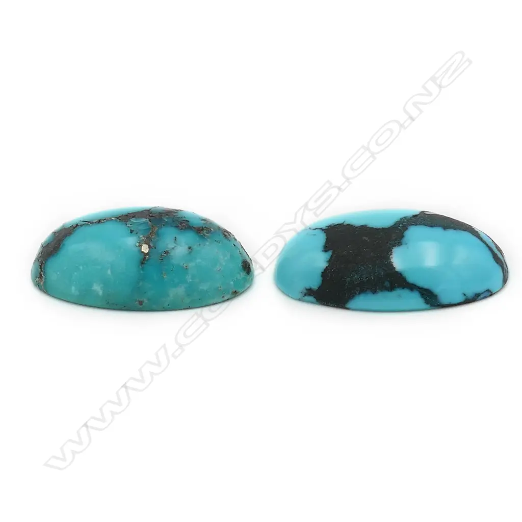 Turquoise – 2 stones – oval 19mm x 12mm Image 1++