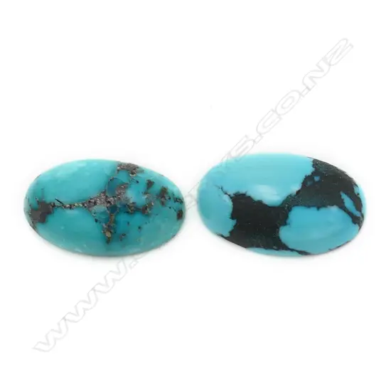 Turquoise – 2 stones – oval 19mm x 12mm