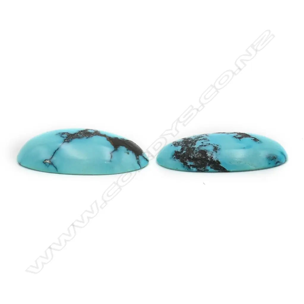 Turquoise – oval – 2 stones 19mm x 12mm Image 1++