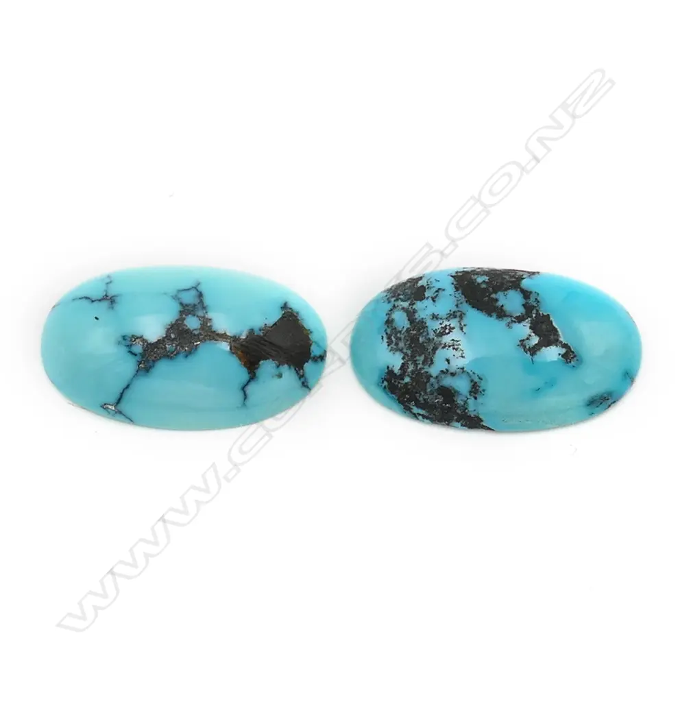 Turquoise – oval – 2 stones 19mm x 12mm Image 1++