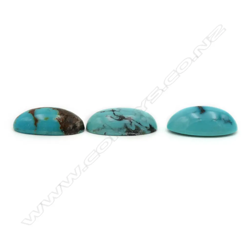 Turquoise – oval – 6 stones 12mm x 7mm Image 1++