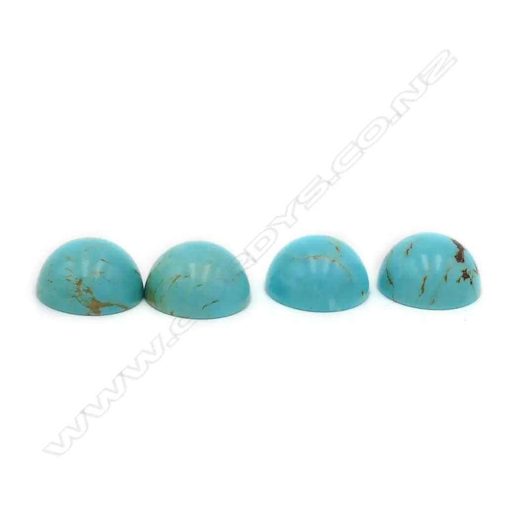 Turquoise – round – 4 stones diameter 12mm Image 1++