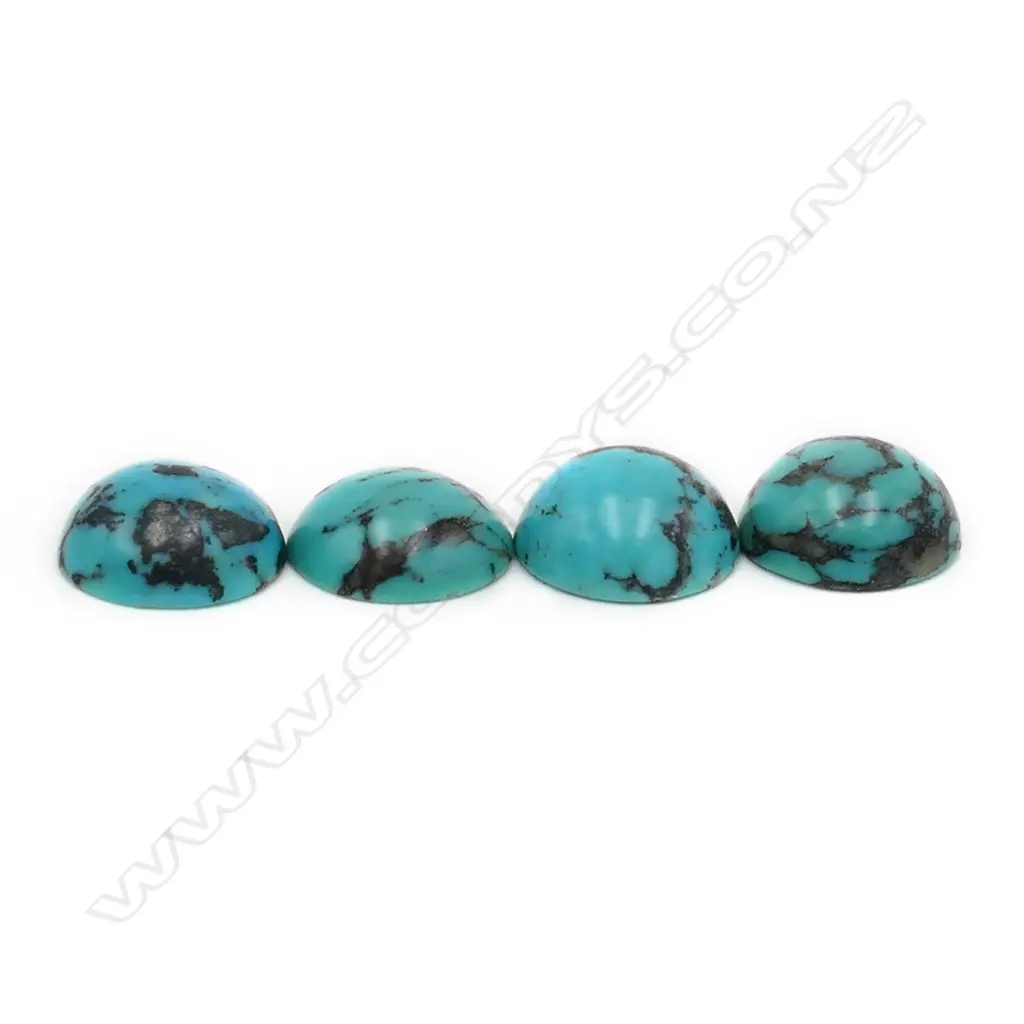Turquoise – round – 4 stones diameter 12mm Image 1++