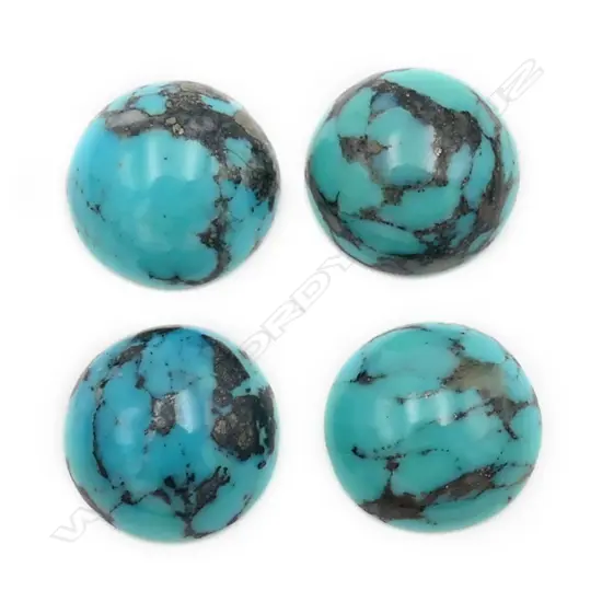 Turquoise – round – 4 stones diameter 12mm