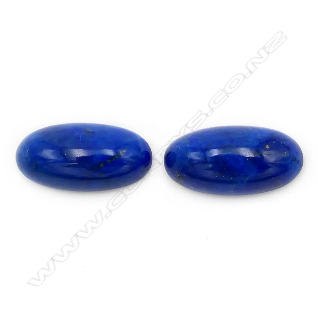 Lapis-Lazuli – 10.1ct. - pair oval cabochon Image 1++