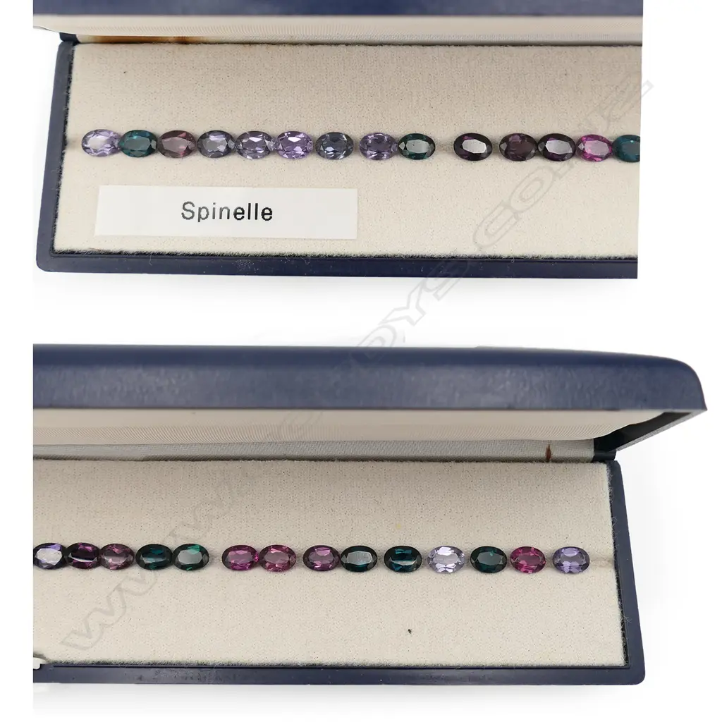 Spinel – 25ct. - 28 stones oval faceted stones Image 1++