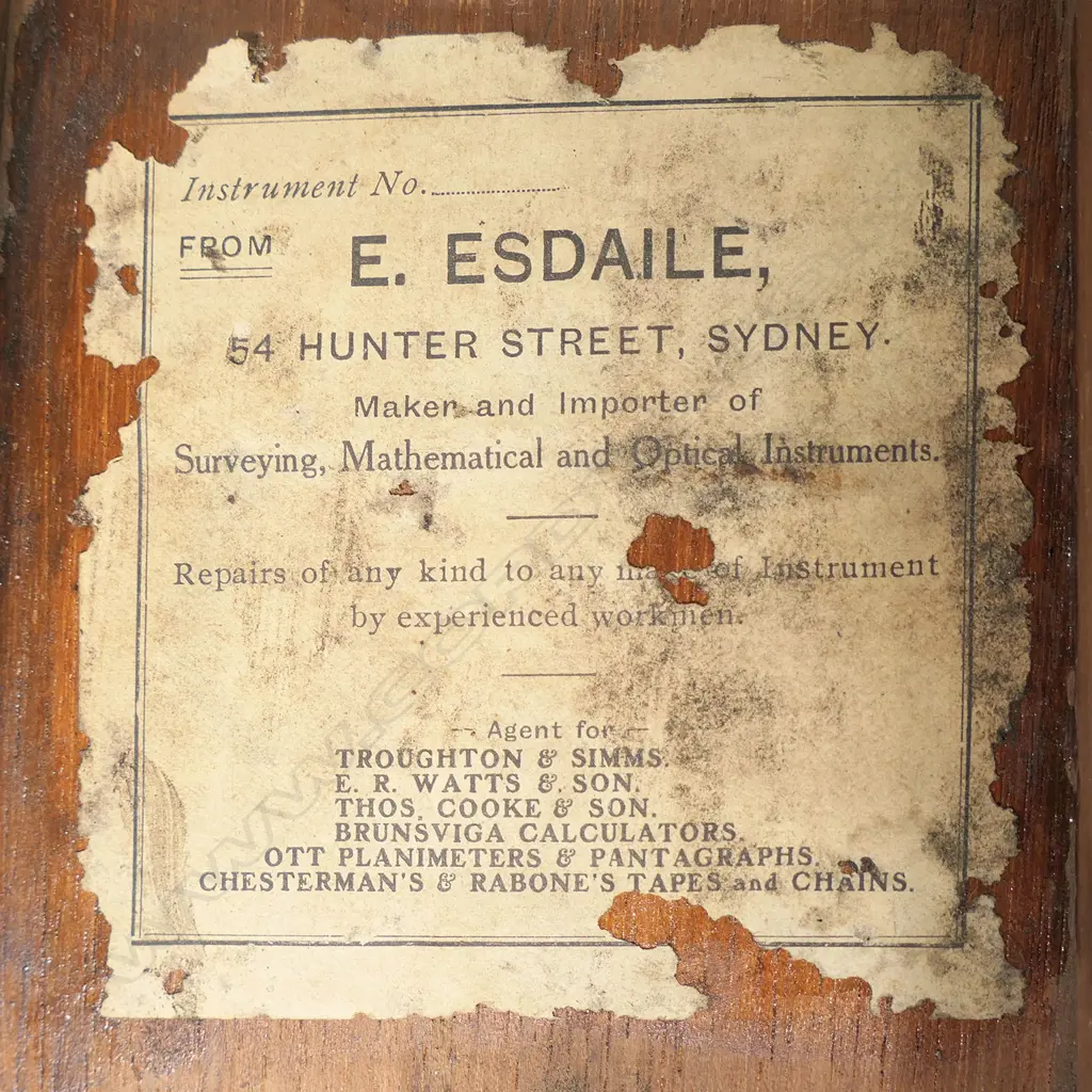 A vintage brass pantograph drawing instrument in fitted tapering teak case by Carey of London. L.960mm. Image 1++