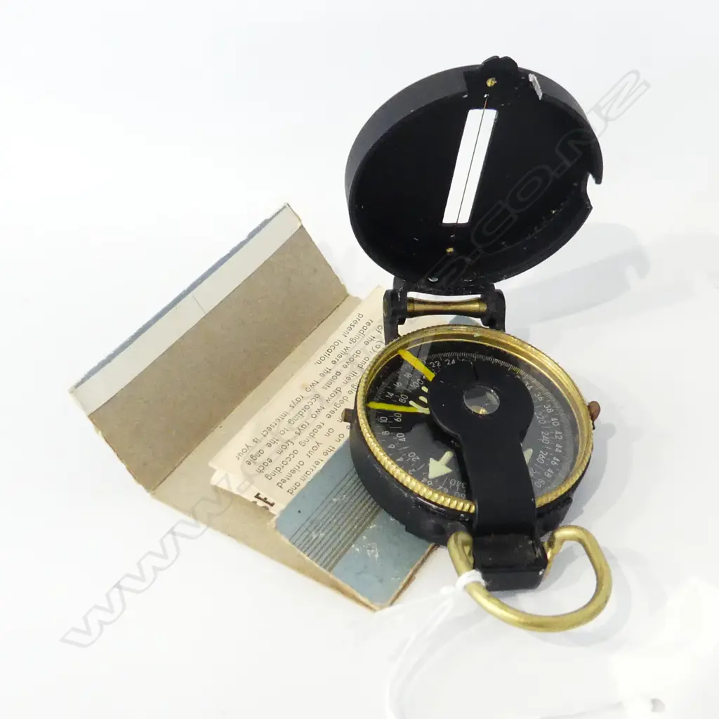 A Lensatic ‘Your Direction Protector’ engineers compass. L.75mm. Image 1++