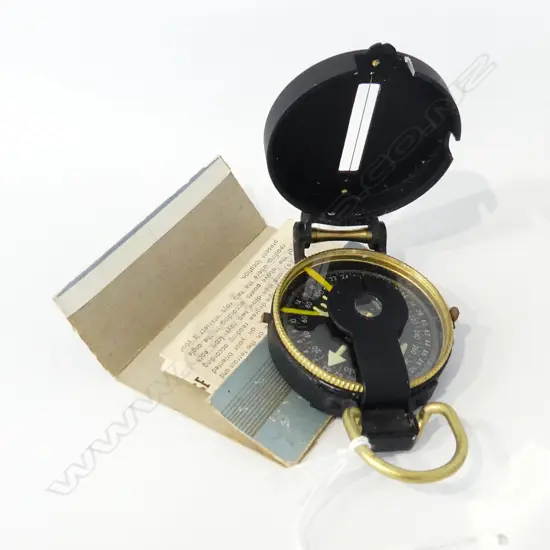 A Lensatic ‘Your Direction Protector’ engineers compass. L.75mm.