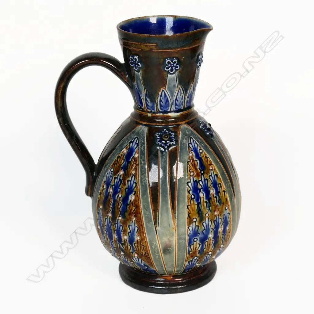 Royal Doulton Lambeth ewer (small chip to rim). H.150mm Image 1++