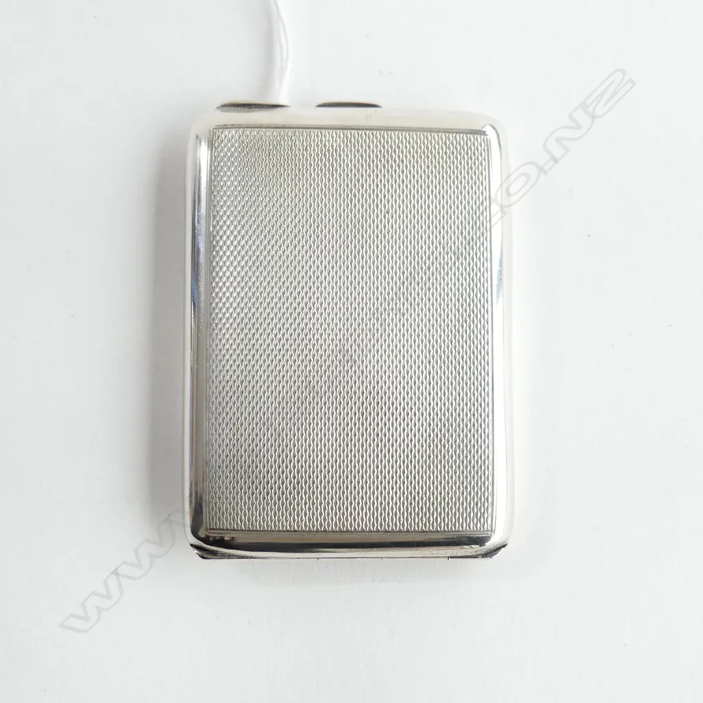 SJ Rose & Son small sterling silver cigarette case. Birmingham 1930. L.62mm. 32gms Image 1++