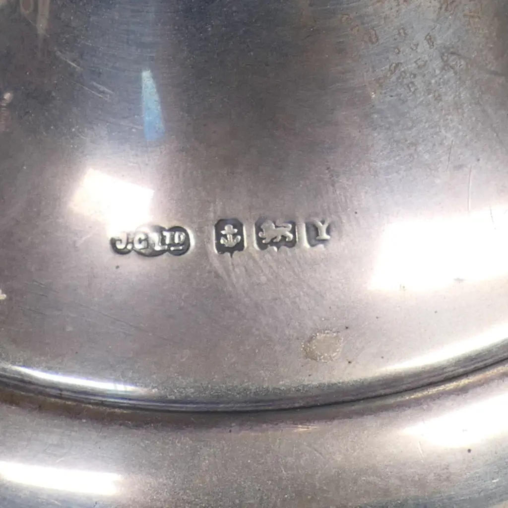 A pair of silver Birmingham baluster column candlesticks. H.275mm. Weighted bases. Image 1++