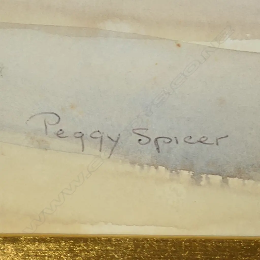 Peggy Spicer (1908-1984) 'Fishing Boat Coromandel Harbour', water colour, signed, details verso. 390 x 520mm. Image 1++