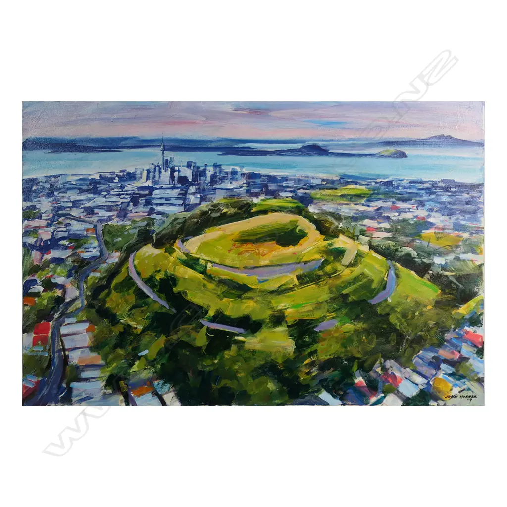 John Horner, Mount Eden, oil on canvas, signed, 920 x 610mm Image 1++