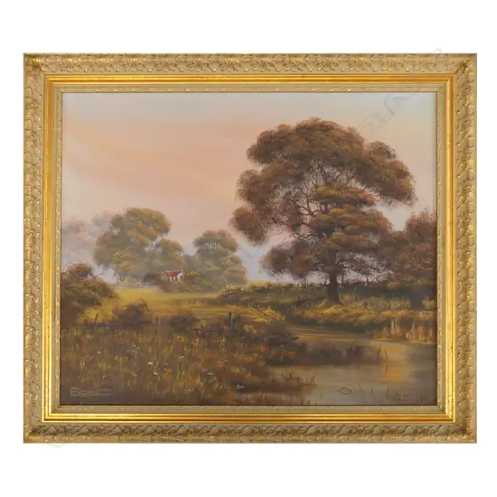 'Beck' landscape, signed,  oil gilt frame, 49 5x 595mm