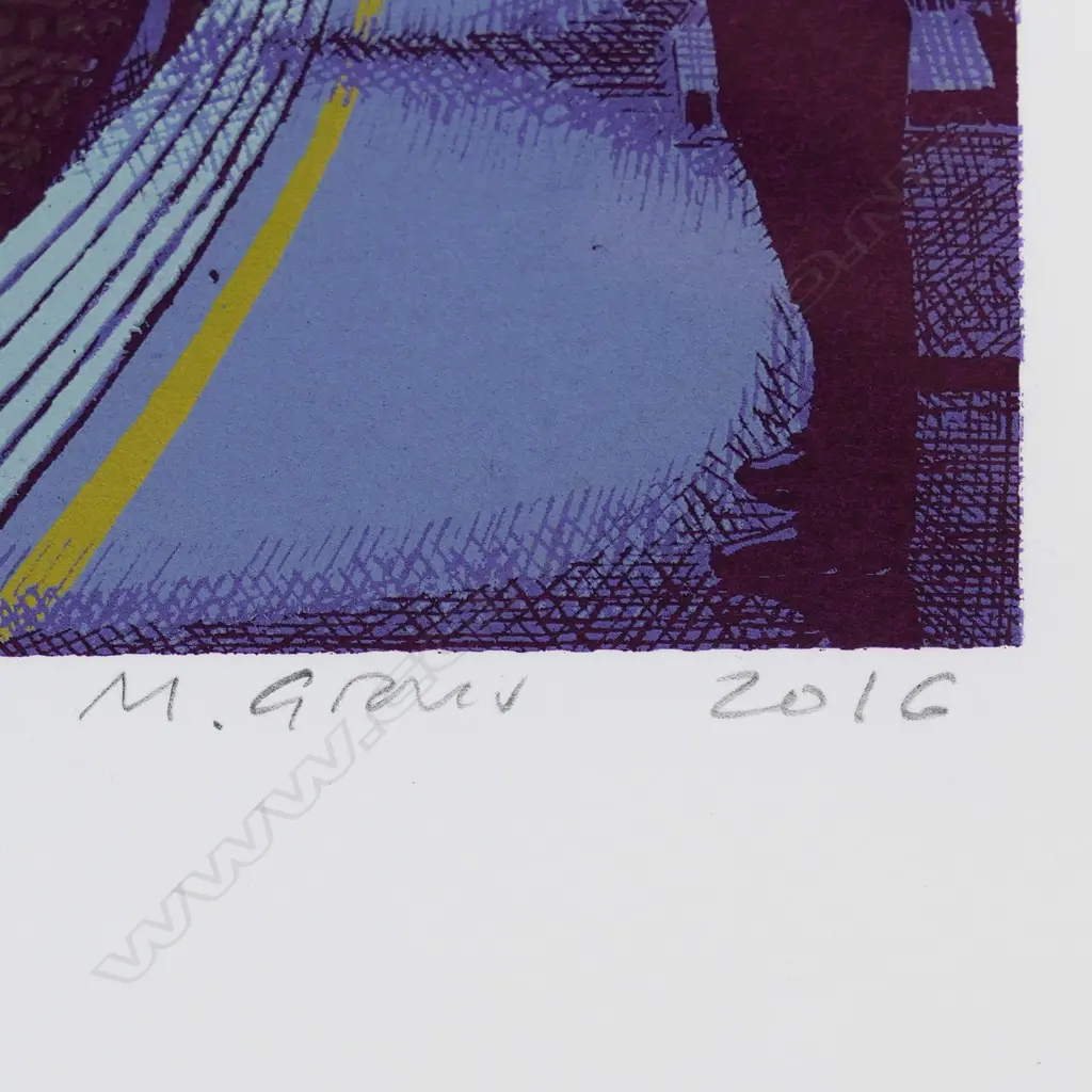 Martin Grover, Waiting for a train Brixton Station, screen print edition. 7/21, 2016, 280 x 241 mm Image 1++