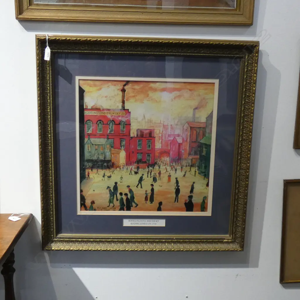 M. C. Orme Print After Lowry 'Boddingtons Brewery' 1988, 400 x 400mm Image 1++