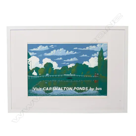 Martin Grover, ‘Visit Carshalton Ponds by Bus’, screen print, edition 4/29, 280 x 410mm