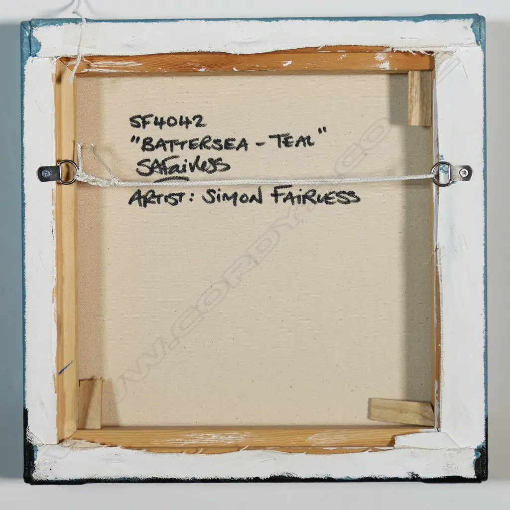 Two artworks: Karen Keogh, 'After the Rain Limited edition, 16/50, 430 x 310mm and Simon Fairess, 'Battersea Tear, ' acrylic on canvas Image 1++