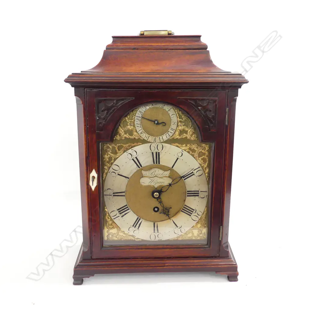 A Quality George III Barker of Wigan bracket clock, H.430mm.. Image 1++