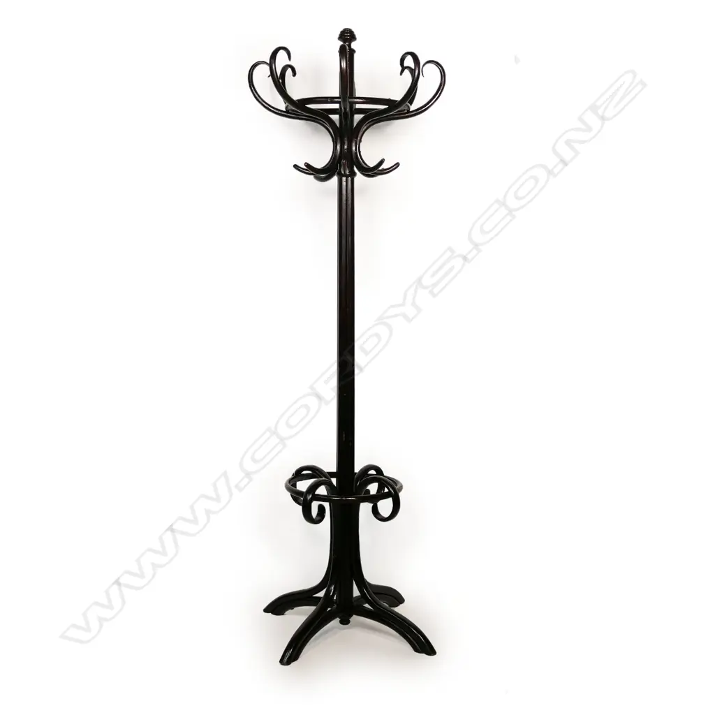 A 19thC French Thonet bentwood pedestal hat stand, Image 1++
