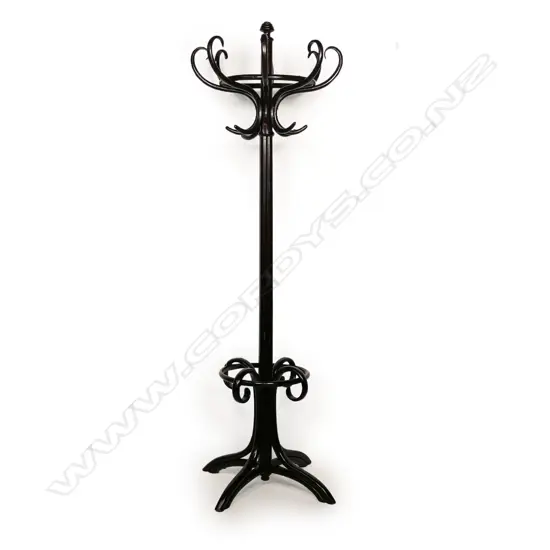 A 19thC French Thonet bentwood pedestal hat stand,