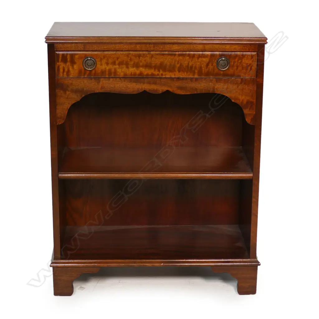 Edwardian mahogany small bookshelf with single drawer, 610 x  290 x 770mm Image 1++