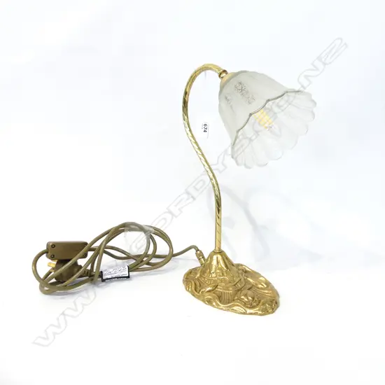 Modern brass table lamp, H.320mm