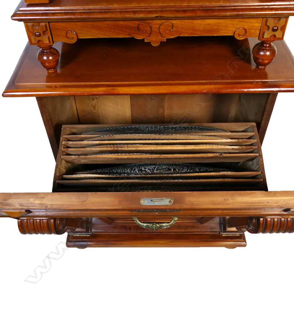 A large and impressive 19thC German upright 'Symphonion' musical disc player, Image 1++