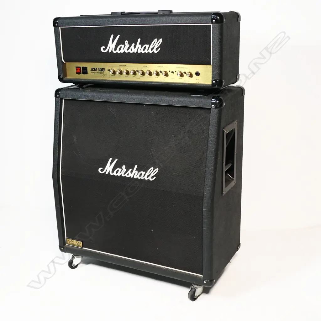 Marshall JCM 200 Super Lead head and Marshall 4x12 slant cabinet, Image 1++