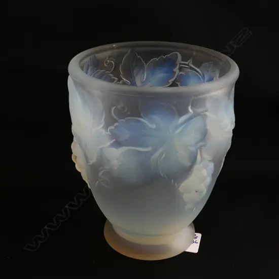 An opalescent glass vase by Edmond Etling