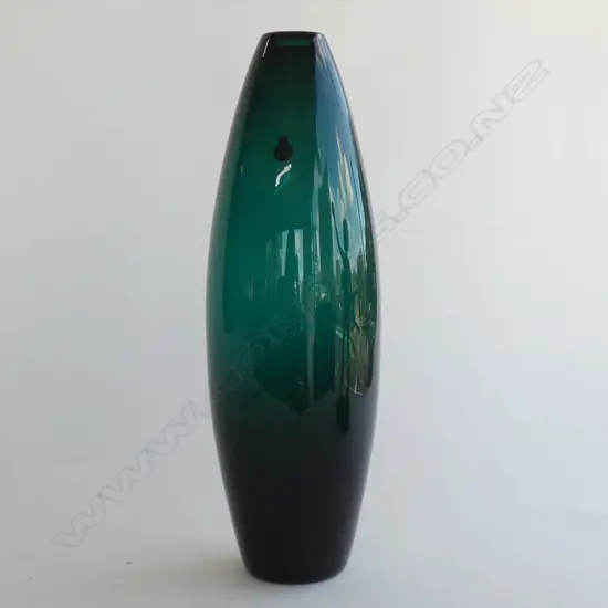 A tall Danish Holmegaard Glass vase by Per Lutken