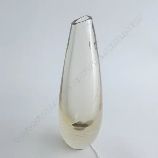 A Finnish glass vase designed by Gunnel Nyman for Nuutajarvi,