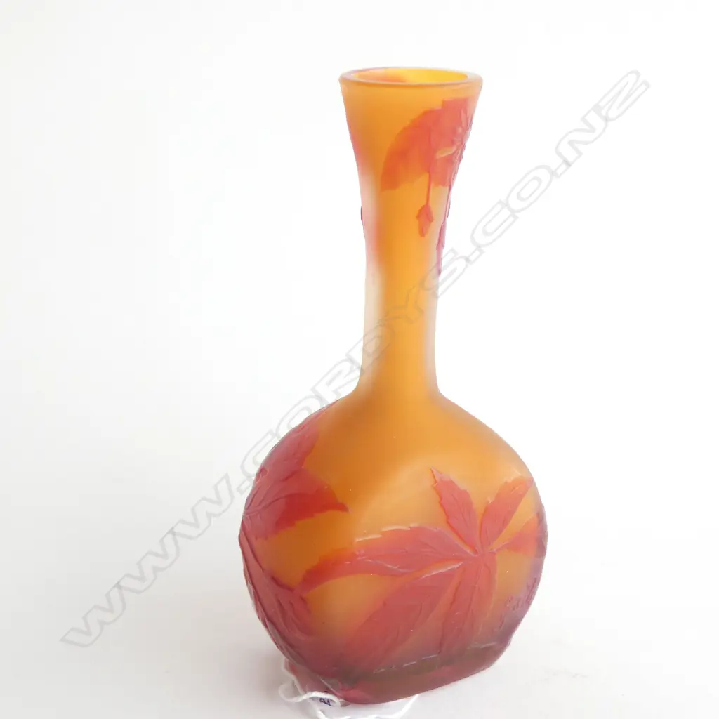 A small Galle style cameo glass vase Image 1++