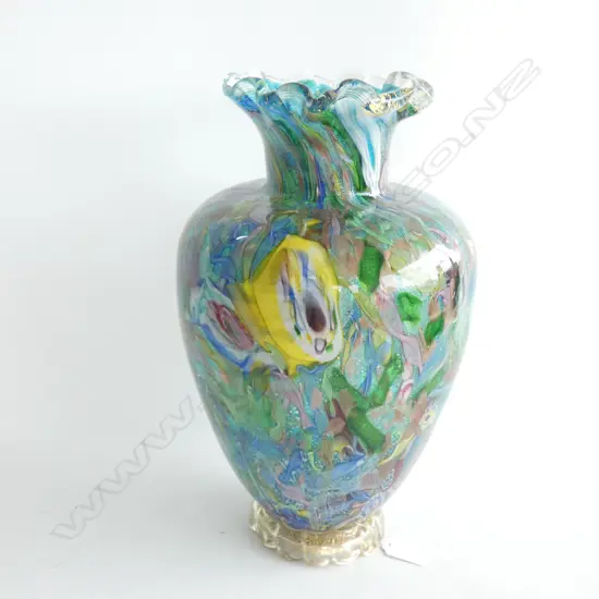 A large Murano glass vase