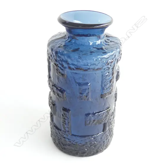 A Whitefriars style glass vase